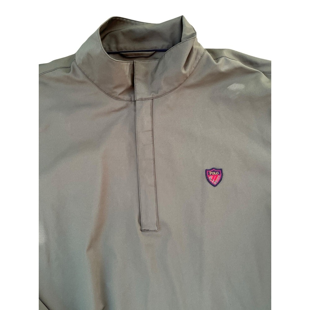 VTG RALPH LAUREN POLO GOLF‎ MENS 1/4 ZIP WINDBREAKER JACKET GREEN, MEDIUM